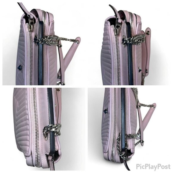 FENDI Dotcom Click Quilted Chain Shoulder Bag Peonia Pink (w detachable pouch) - Picture 12 of 16